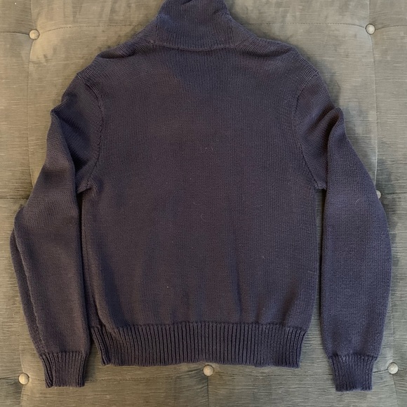 Gently Used Vintage Polo by Ralph Lauren Jersey shawl-Collar pullover Men size L - Picture 2 of 4